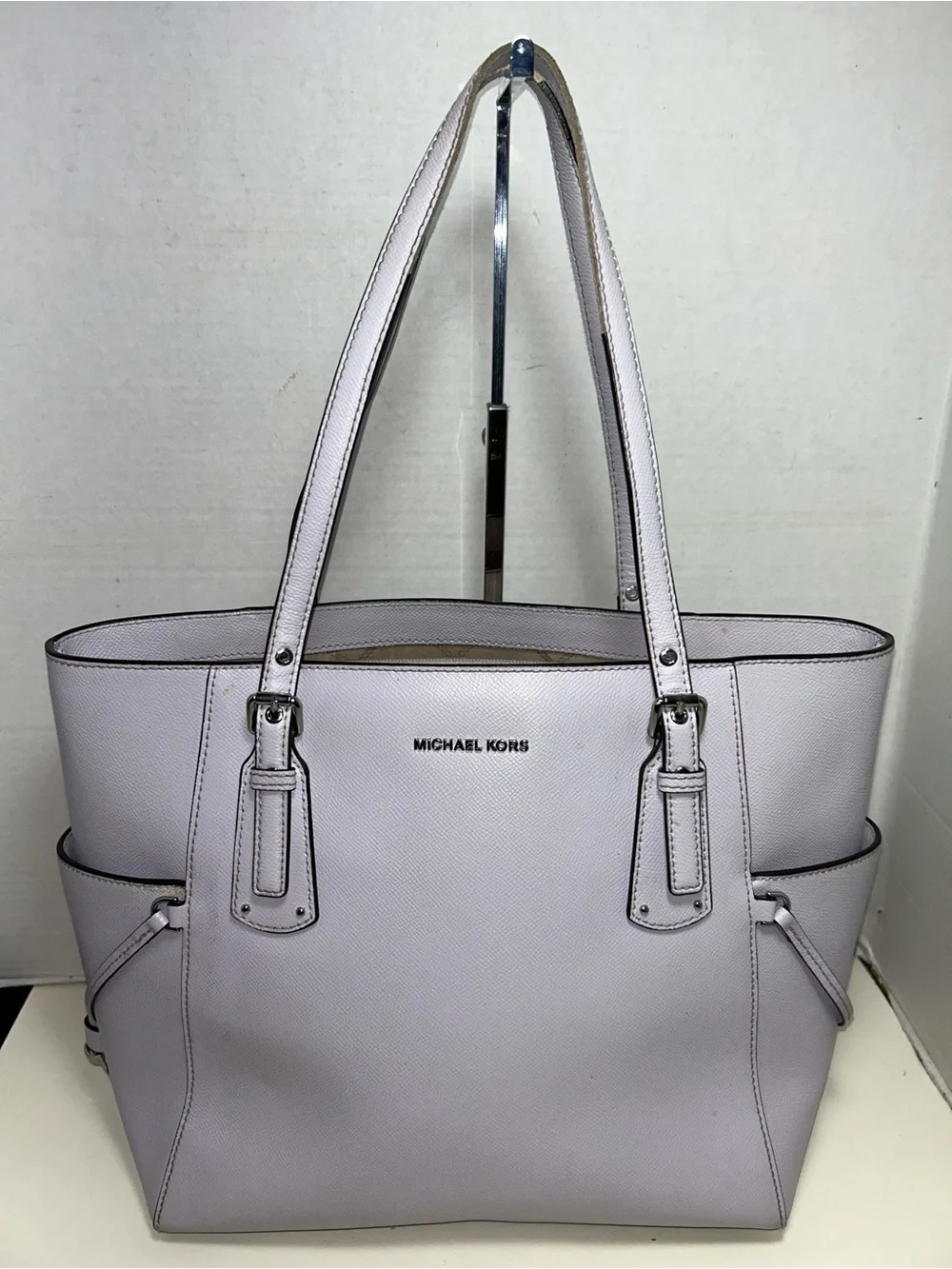 Michael Kors Voyager Light Lilac Saffiano Leather Tote Bag Shoulder Bag